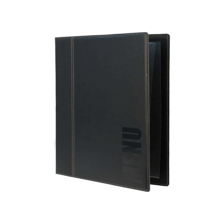 Portamenù Trendy - 1 inserto doppio incluso - A4 - 24 x 34 cm - nero - Securit