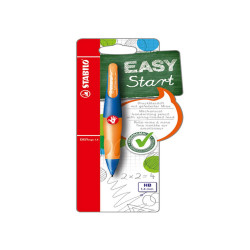 Portamine Easyergo - 1,4mm + 3 mine - per destromani - fusto arancio/blu - Stabilo