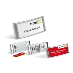 Portanome Classic con magnete - 3,4 x 7,4 cm - Durable - conf. 10 pezzi
