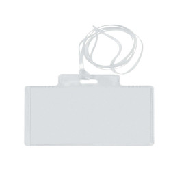 Portanome Pass 3EC - con cordoncino trasparente - 9,5 x 6 cm - PVC - Sei Rota - conf. 10 pezzi
