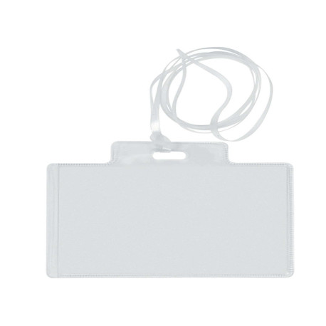 Portanome Pass 3EC - con cordoncino trasparente - 9,5 x 6 cm - PVC - Sei Rota - conf. 10 pezzi