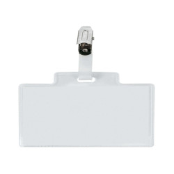 Portanome Pass 3M - clip in metallo - senza cartoncino - 9,5 x 6 cm - PVC - Sei Rota - conf. 100 pezzi