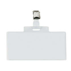 Portanome Pass 4E - 11 x 7 cm - metallo - con clip - Sei Rota - conf. 10 pezzi