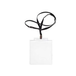 Portanome Pass 6S-P - cordoncino nero - 10 x 15 cm (A6) - trasparente neutro - Sei Rota - conf. 10 pezzi