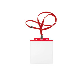 Portanome Pass 6S-P - cordoncino rosso - 10 x 15 cm (A6) - rosso - Sei Rota - conf. 10 pezzi