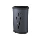Portaombrelli - diametro 26 cm - H 60 cm - metallo - nero - Alba