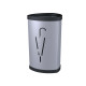 Portaombrelli - diametro 26 cm - H 60 cm - metallo - silver - Alba