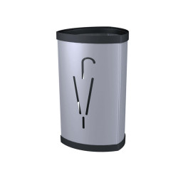 Portaombrelli - diametro 26 cm - H 60 cm - metallo - silver - Alba