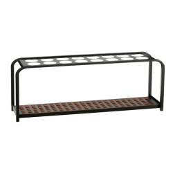 Portaombrelli Multi - 16 posti - 100,2 x 26 x 52,5 cm - nero/acciaio - Medial