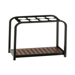 Portaombrelli Multi - 8 posti - 52 x 26 x 54 cm - nero/acciaio - Medial