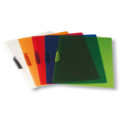 Cartellina con molla Clipper - A4 - PP - trasparente arancio - Fellowes