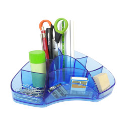 Portapenne Multipot Classic - 14 x 20 x 9 cm - azzurro trasparente - Arda