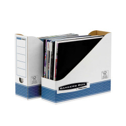 Portariviste Bankers Box System - 7,8 x 31,1 x 25,8 cm - bianco/blu - Fellowes
