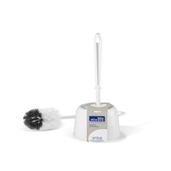 Portascopino - plastica - diametro 14 cm - altezza 40 cm - bianco - Blu Dimora