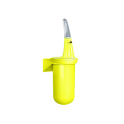 Portascopino da parete Skin - 38,6 x 11,3 x 9,3 cm - giallo fluo - Mar Plast