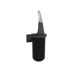 Portascopino da parete Skin - 38,6 x 11,3 x 9,3 cm - pietra/nero - Mar Plast