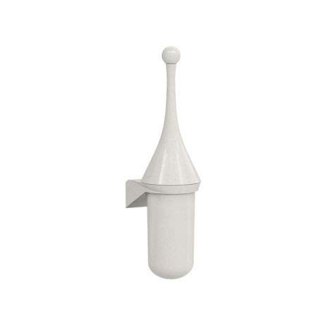 Portascopino da parete Woodplastic - 480 x 113 x 92 mm - bianco - Mar Plast
