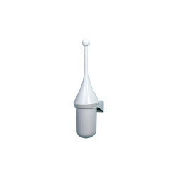 Portascopino per bagno - da parete - ABS - 7,2x15x48 cm - bianco - Mar Plast