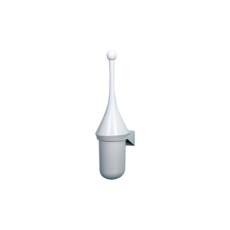 Portascopino per bagno - da parete - ABS - 7,2x15x48 cm - bianco - Mar Plast