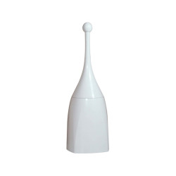 Portascopino per bagno - da terra - 12x12x48,5 cm - ABS -  bianco - Mar Plast