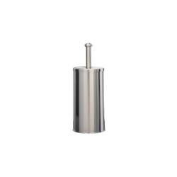 Portascopino WC Basic - da terra - acciaio inox  - diametro 9,8 cm - altezza 38 cm - silver - Medial