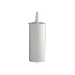 Portascopino WC Basica - da terra - ABS - diametro 10,3 cm - altezza 39,5 cm - bianco - Medial