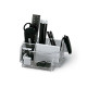 Portatutto da banco - plexiglass - 19x12x10 cm - accessori inclusi - trasparente - Lebez