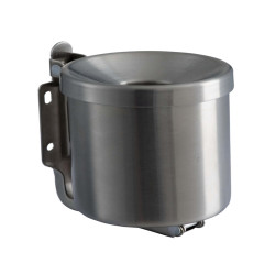Posacenere murale Nido - diametro 13,5 cm - H 11 cm - 0,5 L - acciaio inox - Medial
