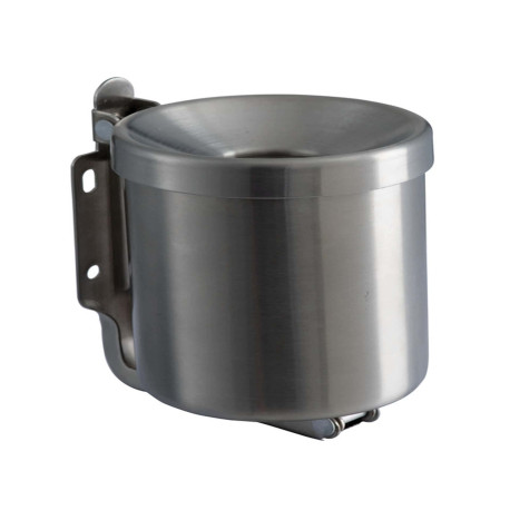 Posacenere murale Nido - diametro 13,5 cm - H 11 cm - 0,5 L - acciaio inox - Medial