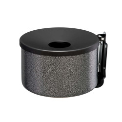 Posacenere murale Nido - diametro 16 cm - H 14 cm - 2 L - metallo verniciato - silver punteggiato - Medial