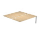 Postazione doppia aggiuntiva per scrivanie Agorà - 160 x 168 x 72,5 cm - rovere