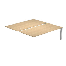 Postazione doppia aggiuntiva per scrivanie Agorà - 160 x 168 x 72,5 cm - rovere