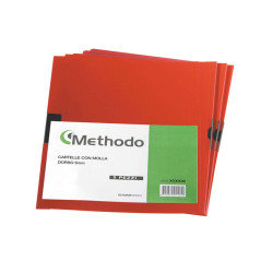 Cartellina con molla Spring File - A4 - dorso 5 mm - PP - rosso - Methodo