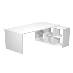 Postazione Home-Office - 6 caselle - 140 x 104 x 72,4 cm - bianco