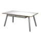 Postazione Home-Office - con sottopiano - gambe in metallo -120 x 60 x H 74,4 cm - bianco / rovere
