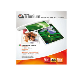 Pouches - A3 - 303x426 mm - 2x125 micron - Titanium - conf. 100 pezzi