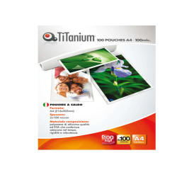Pouches - A4 - 216x303 mm - 2x100 micron - Titanium - conf. 100 pezzi