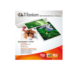Pouches - A4 - 216x303 mm - 2x250 micron - Titanium - conf. 100 pezzi