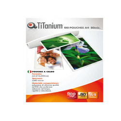 Pouches - A4 - 216x303 mm - 2x80 micron - Titanium - conf. 100 pezzi
