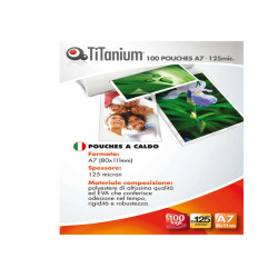 Pouches - A7 - 80x111 mm - 2x125 micron - Titanium - conf. 100 pezzi