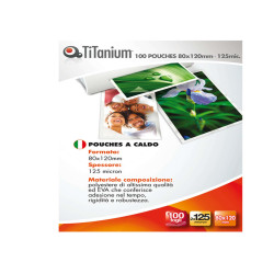 Pouches - swiss card - 80x120 mm - 2x125 micron - Titanium - conf. 100 pezzi