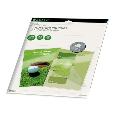 Pouches iLAM UDT - plastificazione a caldo - A3 - 303 x 426 mm - 2 x 80 micron - Leitz - scatola 25 pezzi