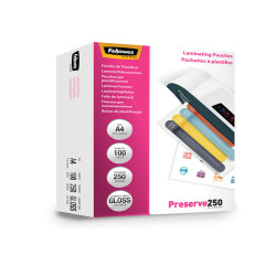 Pouches Preserve250 - A4 - 216x303 mm - 2x250 micron - Fellowes - scatola 100 pezzi