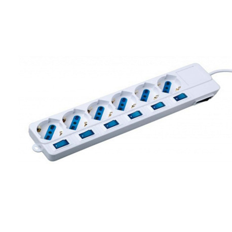 Presa multipla - 6 prese multistandard con interruttore singolo - MKC