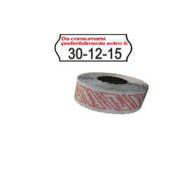 Printex - pack 10 rotoli Rotolo da 1000 etichette a onda per Printex Smart 8/2612 - DA CONSUMARSI… - 26x12 mm - adesivo permane