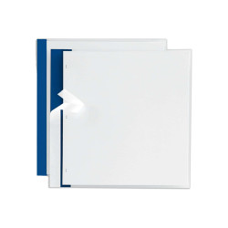 Cartellina per rilegatura Poli 200 - A4 - PP - trasparente buccia - dorso blu - Sei Rota - conf. 10 pezzi