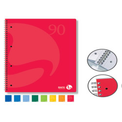 Quaderno Colors - A5 -  5mm - 60 fogli - 90 gr - c/fori - spiralato - BM