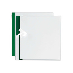 Cartellina per rilegatura Poli 200 - A4 - PP - trasparente buccia - dorso verde - Sei Rota - conf. 10 pezzi