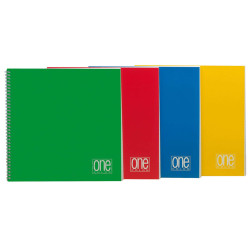 Quaderno One Color - A5 - 5mm - 60 fogli - 80 gr - s/fori - spiralato - Blasetti