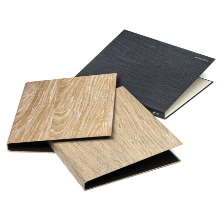 Raccoglitore 4R Wood - A4 - diametro 30 mm - colori assortiti - Colorosa